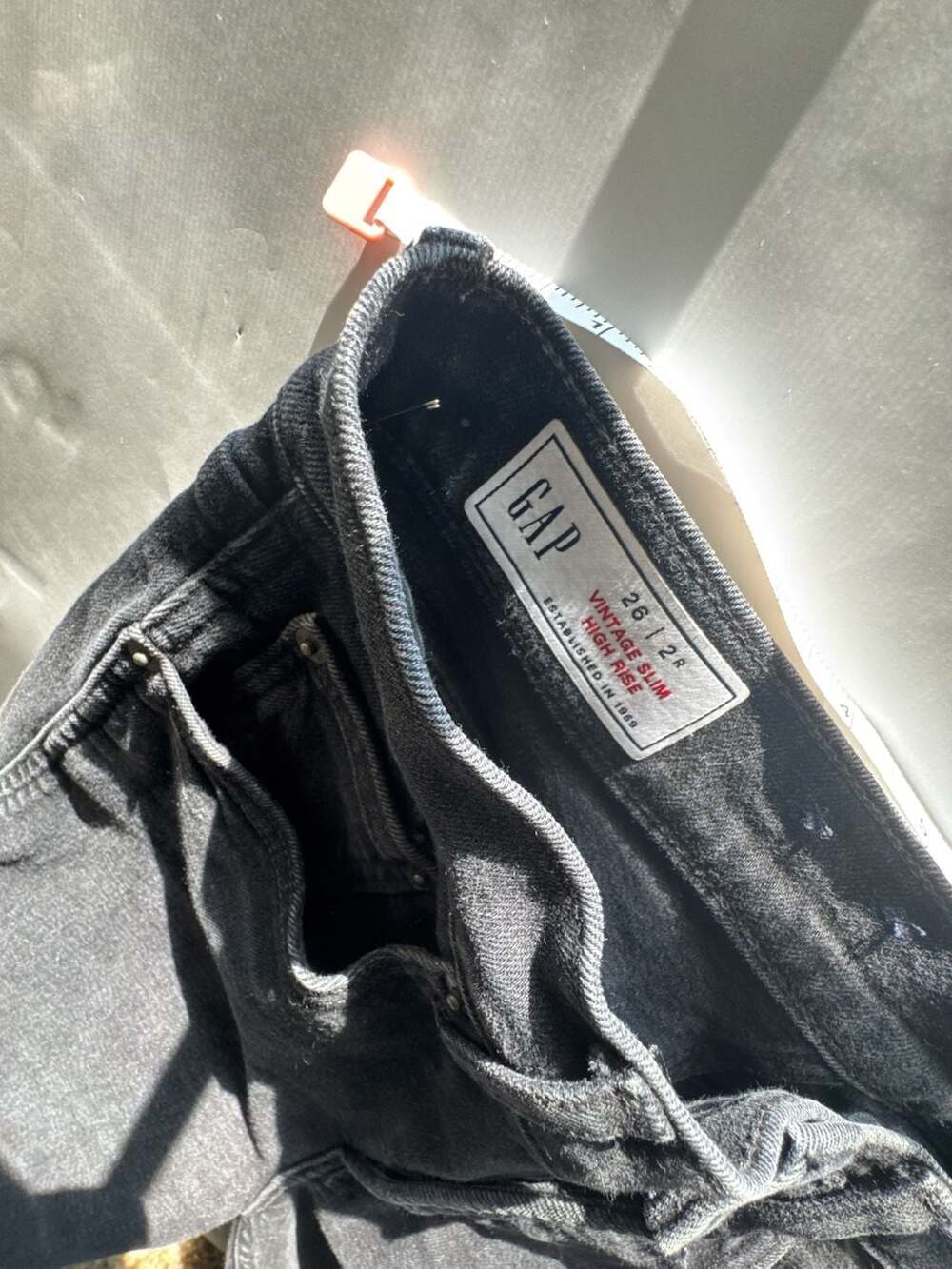 Gap Vintage Slim High Rise Black Denim Jeans